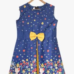 StyleStone Kids Blue Printed Dress-image-91