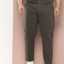 Thomas Scott Men Plus Size Smart Easy Wash Pure Cotton Chinos Trousers-image-31