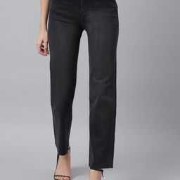 Xpose Women Comfort Wide Leg High-Rise Light Fade Stretchable Jeans-image-69