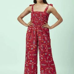 People by Pantaloons Red Printed Jumpsuit-image-32
