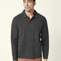 7 Alt By Pantaloons Charcoal Cotton Relaxed Fit Jacket-picture-35