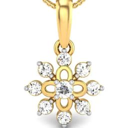 Candere By Kalyan Jewellers 18k Yellow Gold and Cubic Zirconia Pendant-image-65