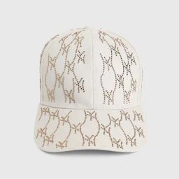 HauteSauce White Embellished Baseball Cap-image-33