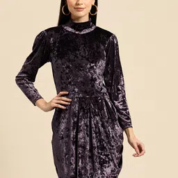 WoowZerz Velvet Bodycon Dress-picture-11
