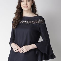 Style Quotient Women Navy Blue Solid Top-37