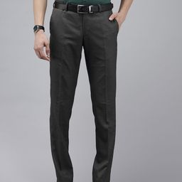 Arrow Men Textured Tailored Fit Formal Trousers-picture-43