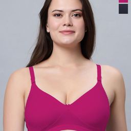 Eden Pack Of 2 Full Coverage Seamless Cotton T-shirt Bra-image-24