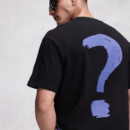 WROGN Graphic Printed Drop-Shoulder Sleeves Pure Cotton T-shirt-image-40