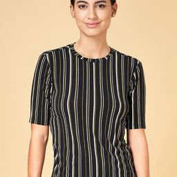 Annabelle by Pantaloons Striped Round Neck Top-image-100