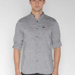 Identiti Grey Slim Fit Shirt-image-27