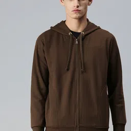 ADBUCKS Men Brown Hooded Sweatshirt-picture-17