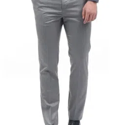 Arrow Grey Flat Front Mid Rise Trousers-image-44