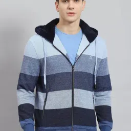 Monte Carlo Sky Regular Fit Striped Hooded Sweatshirt-picture-17