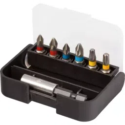 RS PRO Bit Holder 7 Pieces, Phillips, Pozidriv, Torx Model No 1250434-38