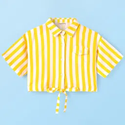 CrayonFlakes Girls Vertical Stripes Striped Shirt Style Regular Top-4