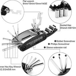 afpin Cycle 15 in 1 Cycle Tool kit Multi-Purpose Mountain Cycle Repair Tool kit Allen Key Spoke Cycle Tool kit Set All Cycle image 2