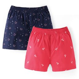 Pine Kids Cotton Elasticated Boxers Anchor Print Pack of 2 (Color May Vary)-image-42