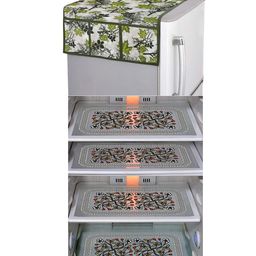 Dakshya Industries Fridge Top Cover and Fridge Mat Combo Set of 5-49
