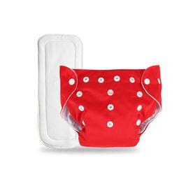 Chinmay Kids Plain Diapers With White Inserts  Size Adjustable Baby Cloth Button Diaper - Washable/Reusable Nappies for Infants & Toddlers, 8 X 8 inch, White Insert-4