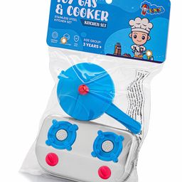 Sunny Toy Gas & Cooker Stainless Steel Kitchen Set - Blue-image-24