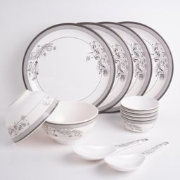 Superware Melamine 12 pcs Dinner set - Silver Lace-image-73