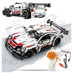 Elecart 1:16 RC Sports Car Building Kit 420 PCS STEM Engineering Blocks & Remote-Control Model Car Toy with Batteries DIY Construction Set for Kids Ages 6+ Boys & Girls Educational gift-picture-38
