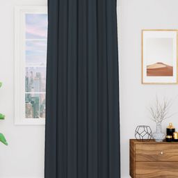 Myntra Elegant Homes Navy Blue 1 Piece Black Out Window Curtain-26