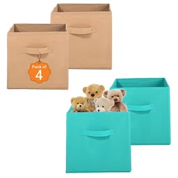 Kuber Industries Green Set of 4 Regular Multi-Utility Organisers-3