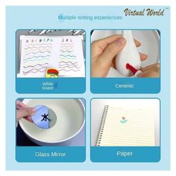New Pinch Washable Marker Color Floating Ink Pen Set  of 8 - Multicolor (pack of 1) image 2