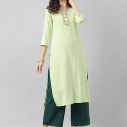 Neemiya Women Yoke Design Keyhole Neck Thread Work Kurta-picture-46
