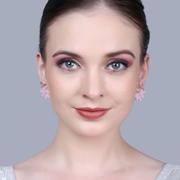 PUJVI Silver-Toned Artificial Stones Studded Contemporary Studs-38