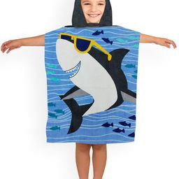 Athom Trendz Kids Blue & White Printed 350 GSM Cotton Hooded Bath Towel-15
