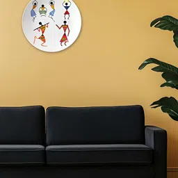 THE QUIRKY HOME White & Blue Dancing Figures Printed Ceramic Decorative Wall Decor-image-44