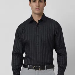 Van Heusen Men Spread Collar Textured Cotton Formal Shirt-picture-18
