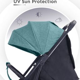 R for Rabbit Pocket Air Stroller Baby Stroller- Green & Black image 5