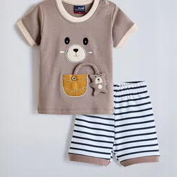 Hopscotch Boys Printed T-shirt With Shorts-picture-32