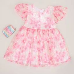 Pantaloons Junior Girls Pink Dress-image-76