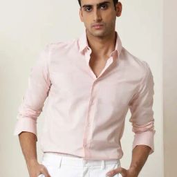 Rare Rabbit Pink Regular Fit Checks Shirt-image-51