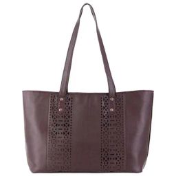 Toteteca Brown Textured Medium Shoulder Bag-image-1