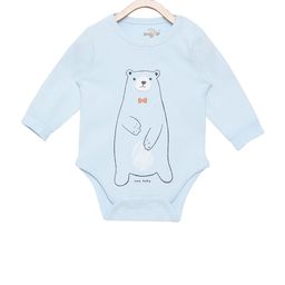 Camey Kids Blue Printed Rompers-image-0