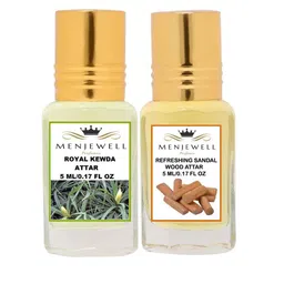 Menjewell Set of 2 Royal Kewda Refreshing Sandalwood Attar-34
