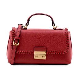 Miraggio Red Everly Textured Medium Leather Cross Body Bag-picture-3