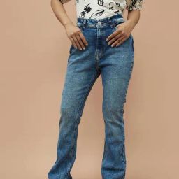 Ginger by Lifestyle Blue Cotton Mid Rise Jeans-picture-2