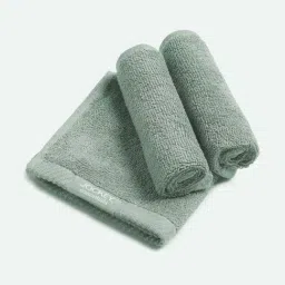 Jockey Essentials Sage Green Cotton Terry Ultrasoft Face Towel - Set of 3-image-37