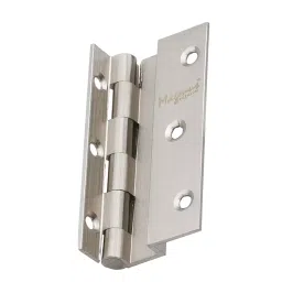 Magmus L Hinges 75 mm (3 inch) Royal Brass Satin Silver Finish, 100483.05-14
