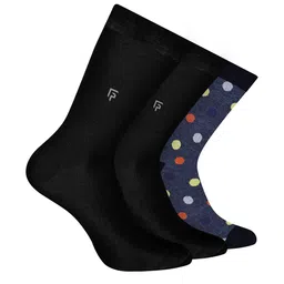 FOOTPRINTS Men Pack Of 3 Patterned Odour free Pure Cotton Bamboo Calf Length Socks-18