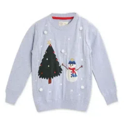 Cherry Crumble By Nitt Hyman Kids Blue Applique Sweater-image-97