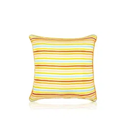 Home4U Strips Yellow Cotton Cushion Cover - Set of 1-image-74