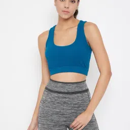Clovia Blue Non Wired Padded Sports Bra-picture-48