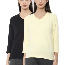 Van Heusen Multicolor Regular Fit T-Shirt (Pack Of 2)-image-53